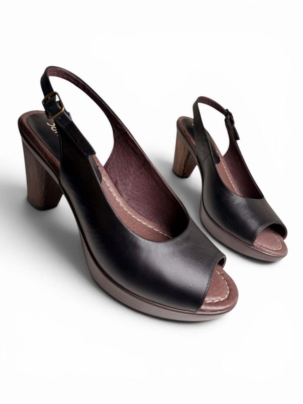 NIB Sanita Bliss Barcelona‎ Leather Slingback Platform Heels EU 40